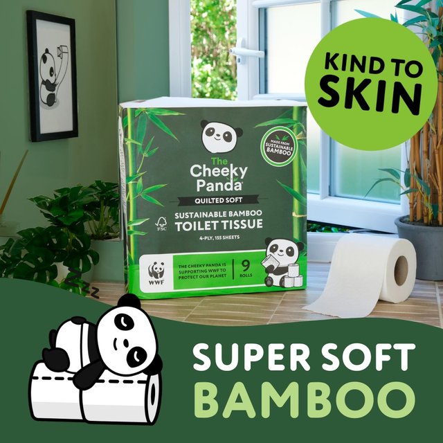 The Cheeky Panda Luxury Quilted Sustainable Bamboo Toilet Tissue 9 per pack GOODS M&S