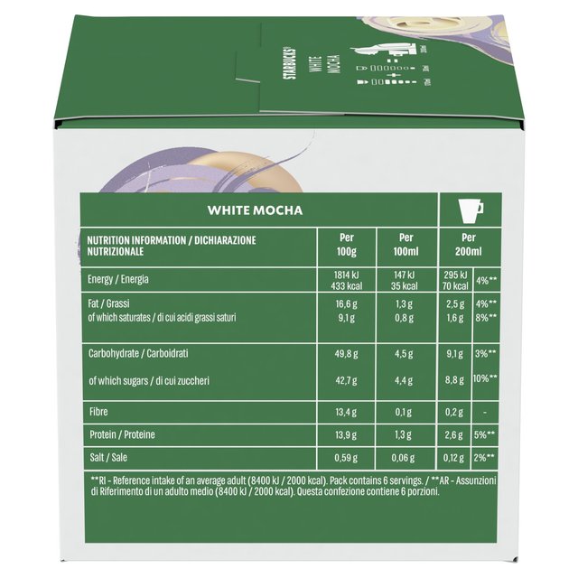 Starbucks by Nescafe Dolce Gusto White Mocha 12 per pack GOODS M&S