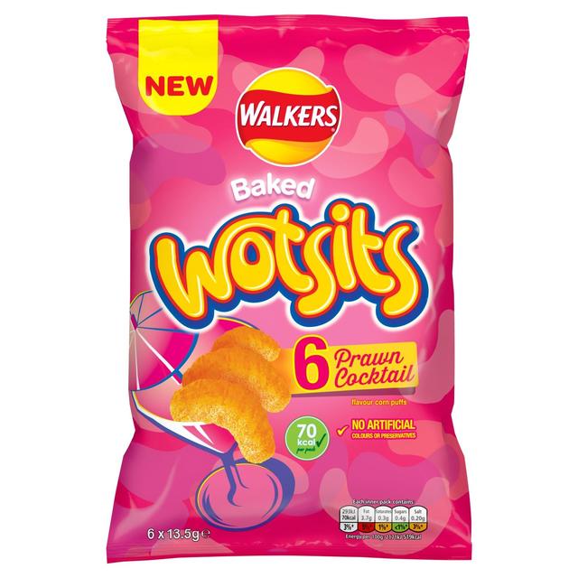 Walkers Wotsits Prawn Cocktail Multipack Snacks Crisps 6 per pack GOODS M&S
