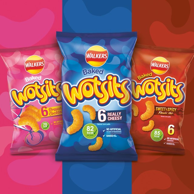 Walkers Wotsits Prawn Cocktail Multipack Snacks Crisps 6 per pack GOODS M&S