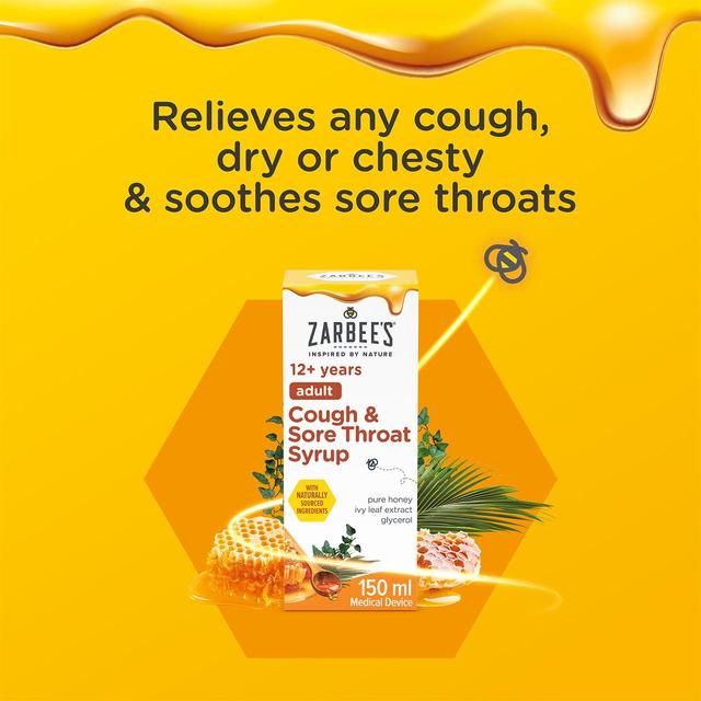 Zarbee's Adult Cough & Sore Throat Syrup 150ml GOODS M&S
