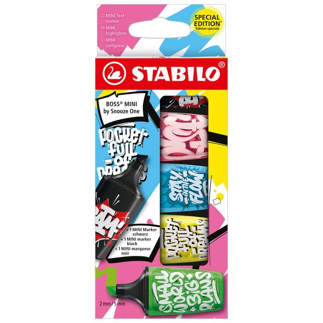 STABILO Boss Mini snooze one Highlighters Pack 5pcs   5 per pack GOODS M&S