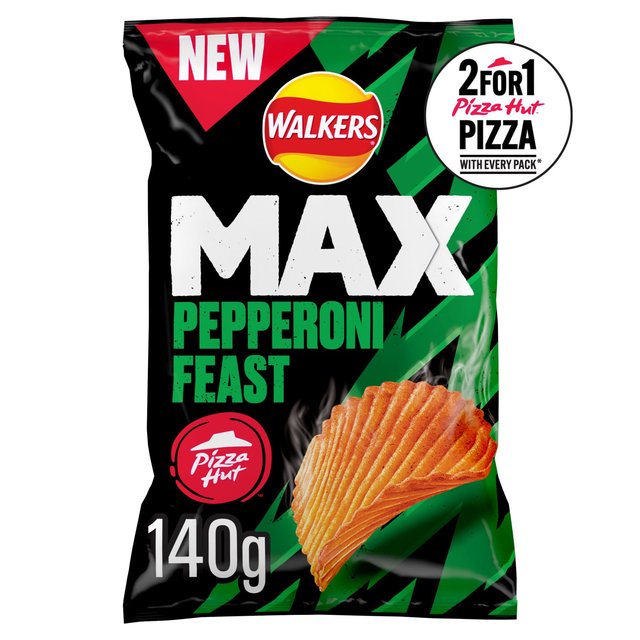 Walkers Max Pizza Hut Pepperoni Feast Sharing Crisps 140g GOODS M&S