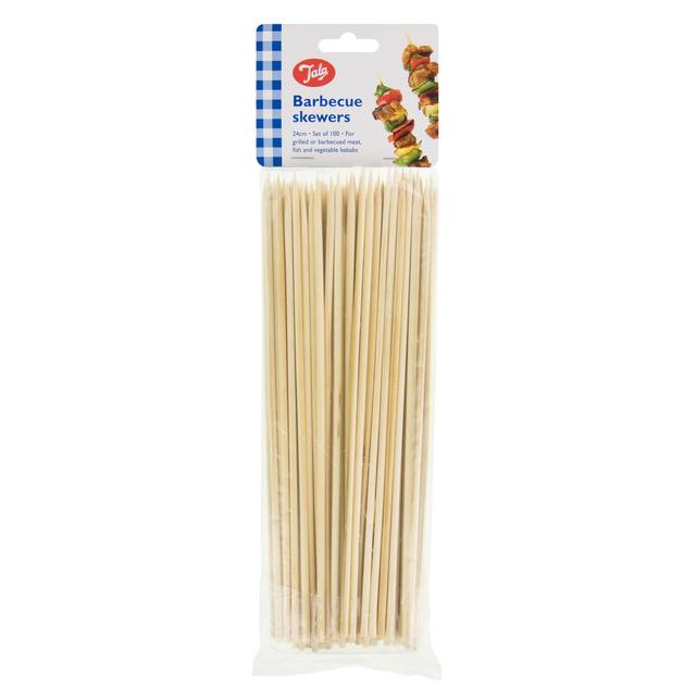 Tala 100 Bamboo Kebab Skewers 25.5cm Long 100 per pack GOODS M&S