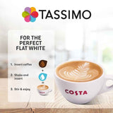 Tassimo Costa Flat White Coffee Pods 6 per pack GOODS M&S