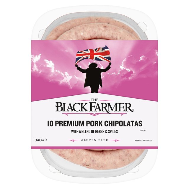 The Black Farmer's 10 Premium Pork Chipolatas 340g GOODS M&S