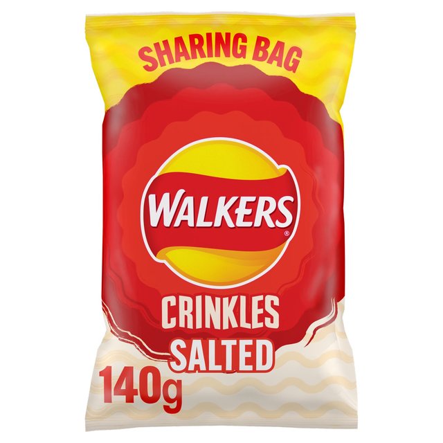Walkers Crinkles Simply Salted Sharing Bag Crisps 140g GOODS M&S
