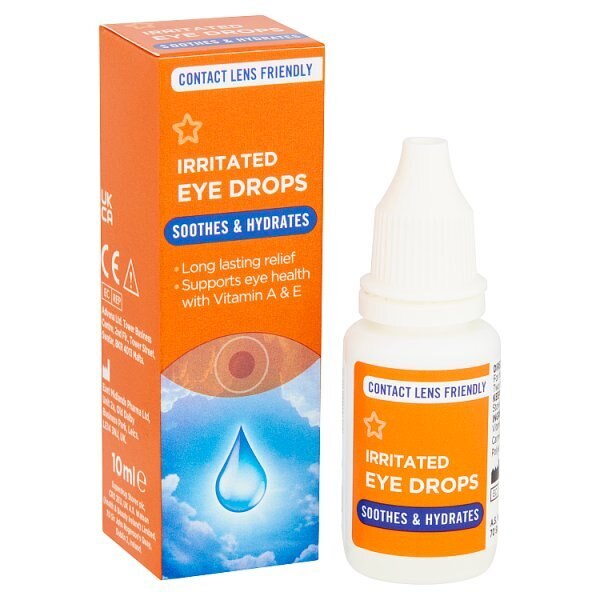 Superdrug Irritated Eye Drops 10ml GOODS Superdrug
