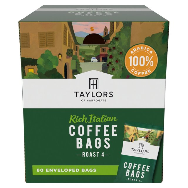 Taylors Of Harrogate Rich Italian Ground Coffee Bags 80 per pack GOODS M&S