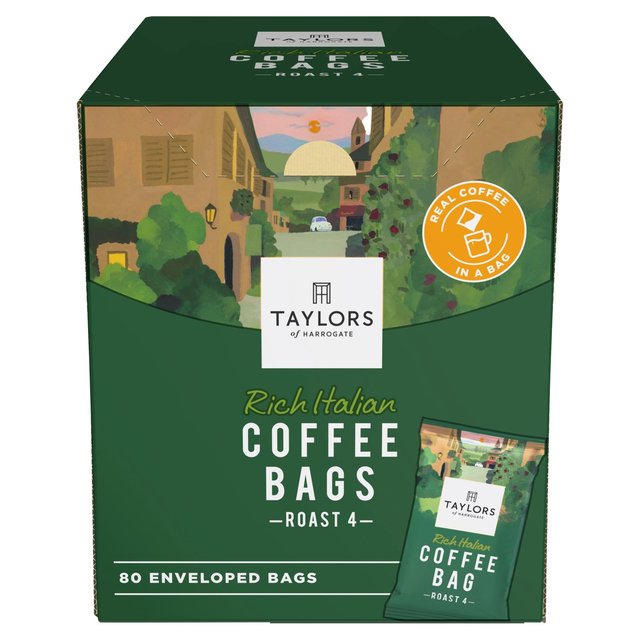 Taylors Of Harrogate Rich Italian Ground Coffee Bags 80 per pack GOODS M&S