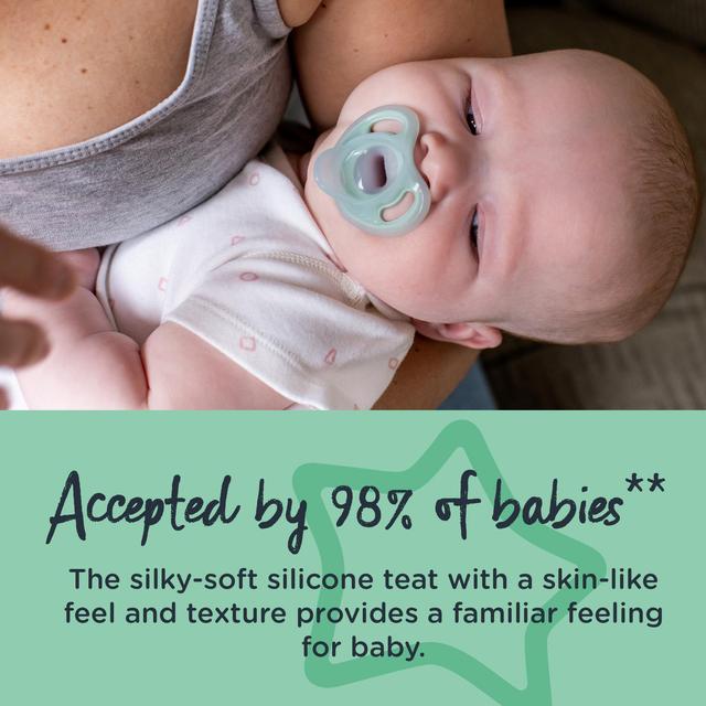 Tommee Tippee Ultra-Light Silicone Soother 0-6m 4 Pack Dummies Blue 4 per pack GOODS M&S