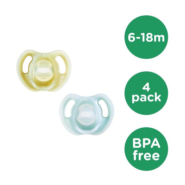 Tommee Tippee Ultra Light Dummies 6-18m 4 Pack blue 4 per pack GOODS M&S