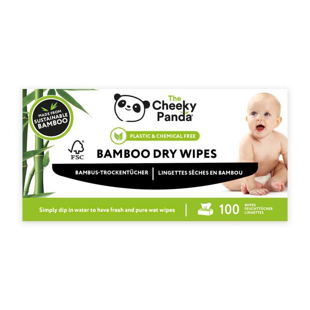 The Cheeky Panda Bamboo Baby Dry Wipes 100 per pack GOODS M&S