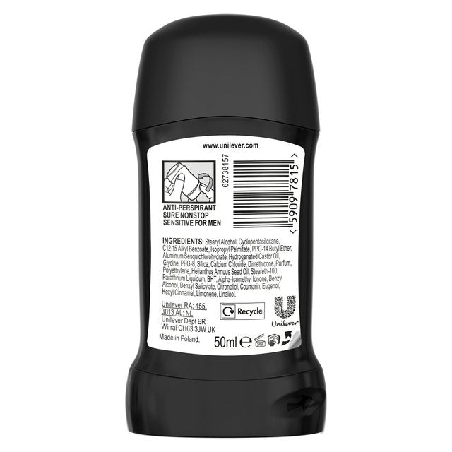 Sure Men Antiperspirant Deodorant Stick Nonstop Sensitive 50ml GOODS M&S