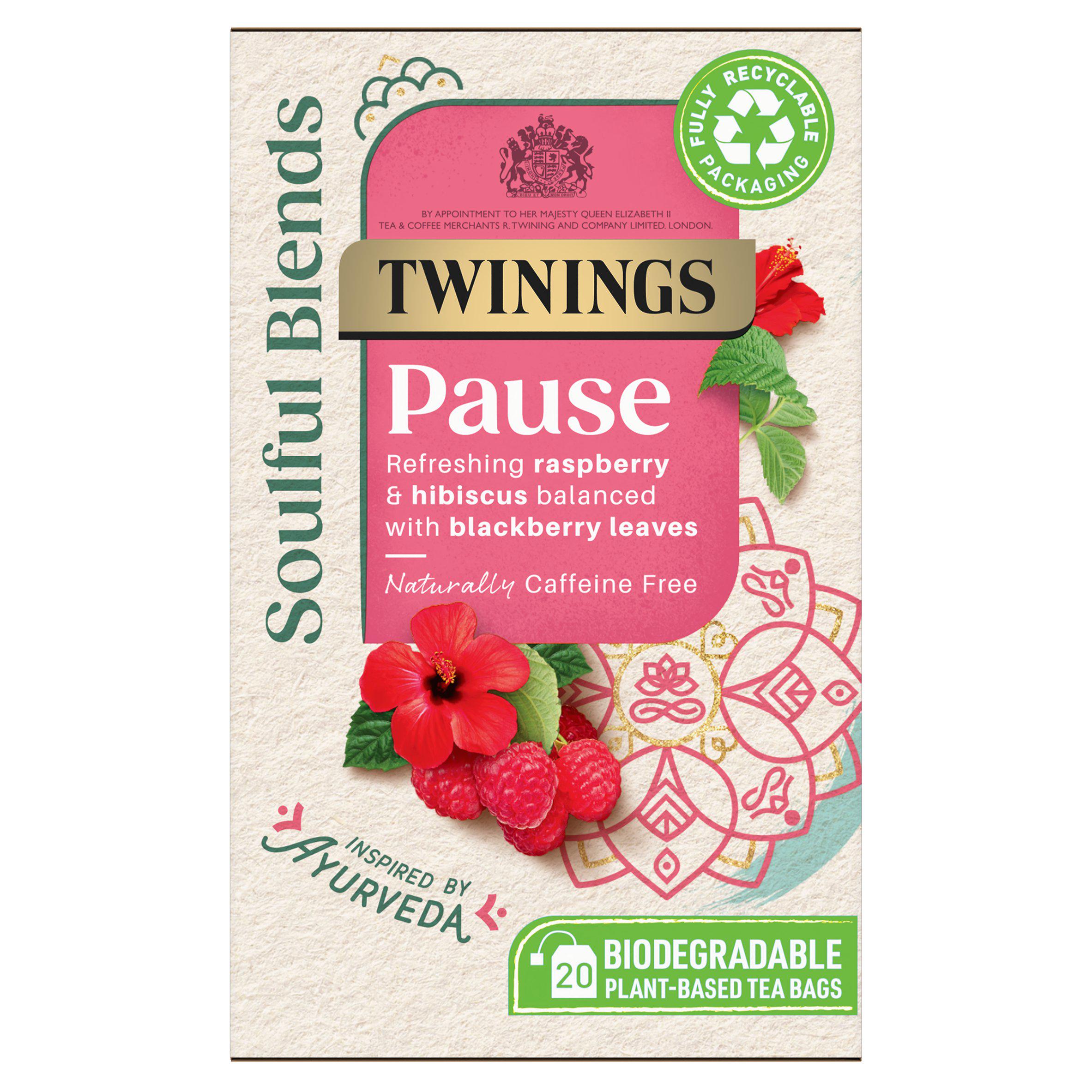 Twinings Soulful Blends Pause 20 Plant-Based Tea Bags 36g GOODS Sainsburys