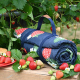 Summerhouse Strawberries & Cream Quilted Picnic Blanket GOODS M&S