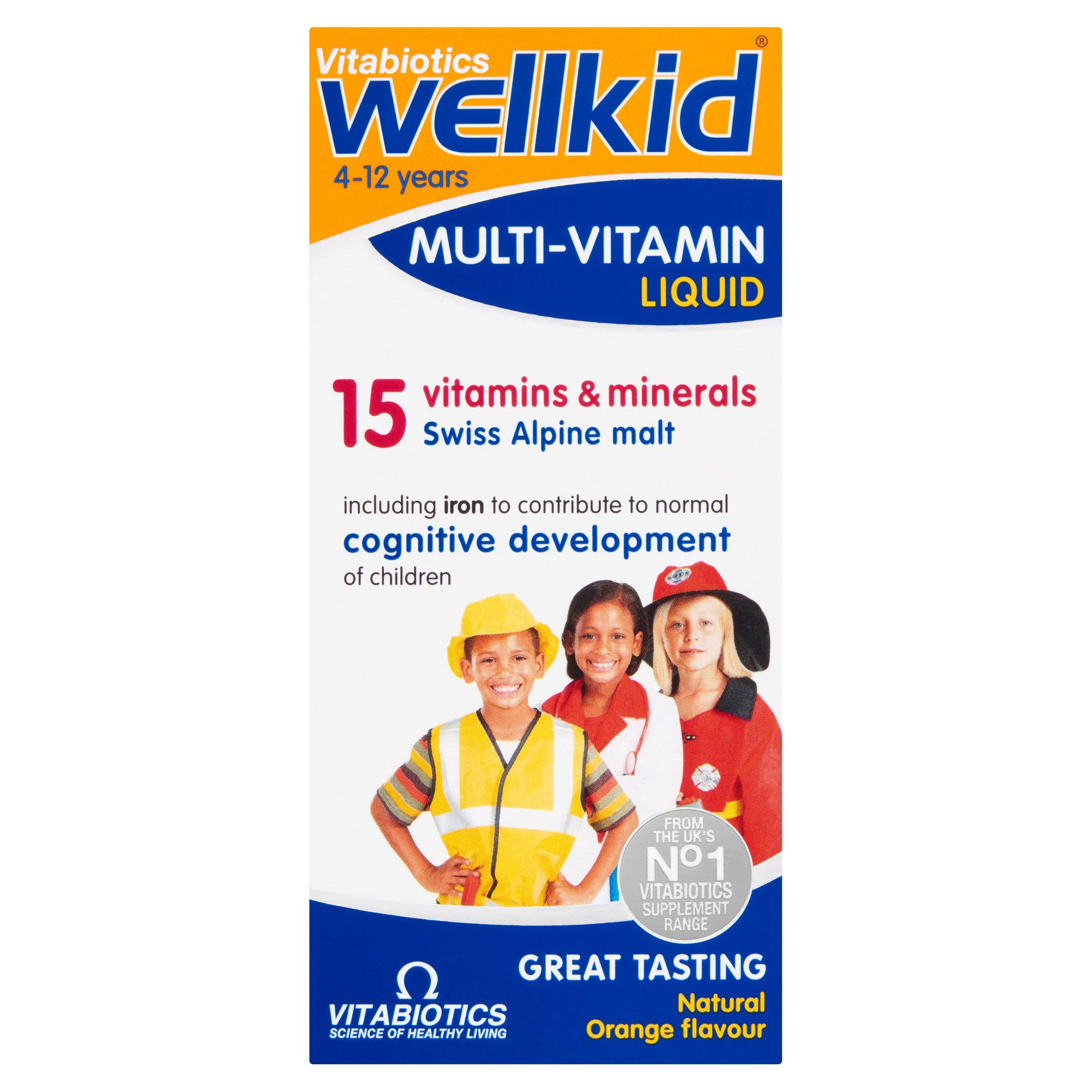 Vitabiotics WellKid 4-12 Years Multi-Vitamin Liquid 150ml GOODS Sainsburys
