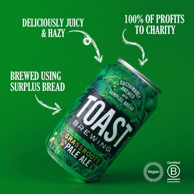 Toast Brewing Grassroots Pale Ale 4x330ml   4 x 330ml GOODS M&S