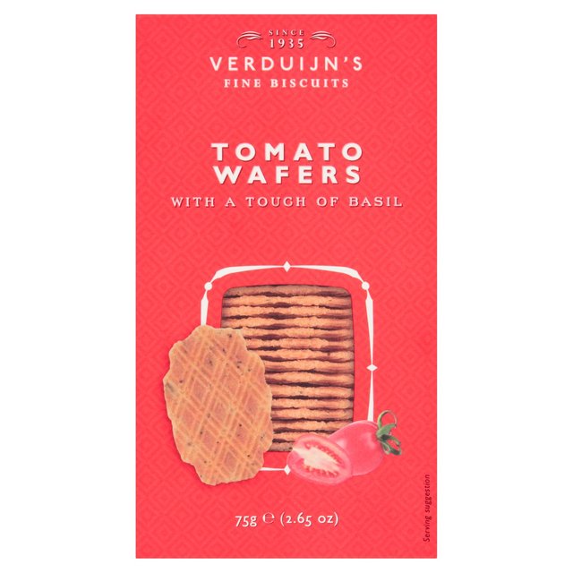 Verduijn Cheese Wafers with Basil & Tomato 75g GOODS M&S