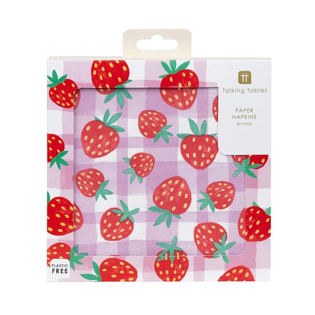 Strawberry Paper Party Napkins 20 per pack GOODS M&S