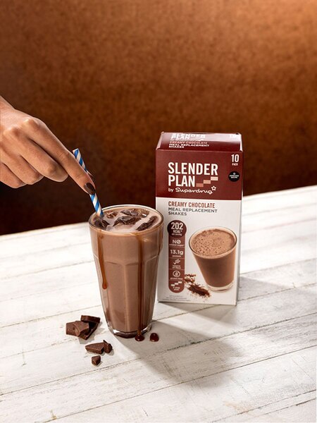 Superdrug Slenderplan Meal Replacement Shake Chocolate x10 GOODS Superdrug