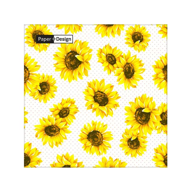 Sunflower Garden 33cm 3ply Napkins   20 per pack GOODS M&S