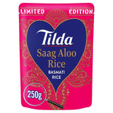 Tilda Microwave Limited Edition Saag Aloo Basmati Rice 250g GOODS M&S