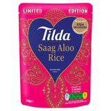 Tilda Microwave Limited Edition Saag Aloo Basmati Rice 250g GOODS M&S