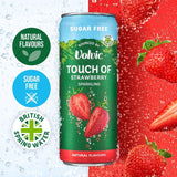 Touch of Strawberry Sparkling Sugar Free Flavoured Water by Volvic 4 x 330ml GOODS M&S