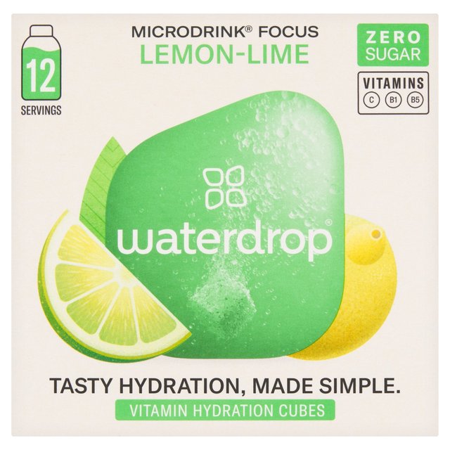 Waterdrop Focus Lemon-Lime Vitamin Hydration Cube 12 per pack GOODS M&S