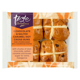 Sainsburys Chocolate Salted Caramel Hot Cross Buns Taste the Difference x4 280g