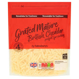 Sainsburys British Mature Grated Cheddar Cheese 250g