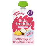 Little Freddie Organic Good for Brains Coconut Tropical Fruits Baby Food Pouch with Omega 3 6 Months 90g