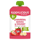 Kiddylicious Strawberry Banana Yoghurt Pouch Baby Food 100g