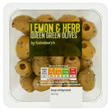 Sainsburys Queen Olives with Lemon Herb 160g