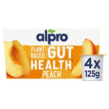 Alpro Peach Gut Health Dairy Free Soya Yoghurt Alternative 4x125g