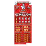 National Lottery 5 2000000 2 Million Red Scratchcard Game