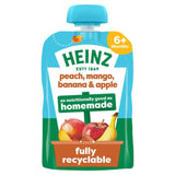 Heinz Peach Mango Banana Apple Baby Food Fruit Puree Pouch 6 Months 100g