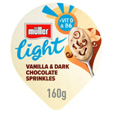 Muller Light Fat Free Vanilla Yogurt with Chocolate Sprinkles 160g