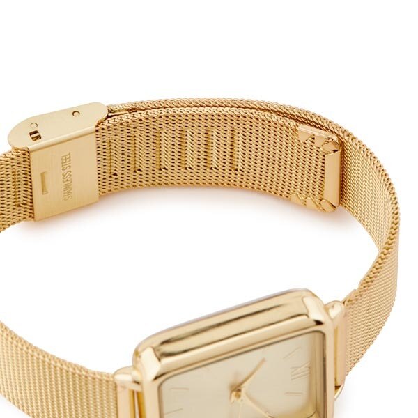 Superdrug Studio Gold Tone Square Mesh Strap Watch GOODS Superdrug