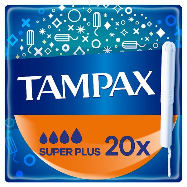 Tampax Super Plus Tampons Applicator Cardboard 20X GOODS Superdrug