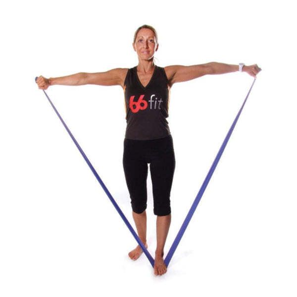 66fit Latex Exercise Resistance Bands 5.5m Blue - X Heavy - McGrocer