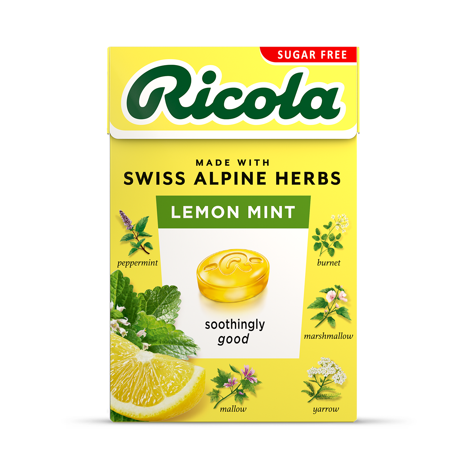 Ricola Lemon Mint Herbal Sweets Box 45g - 998785