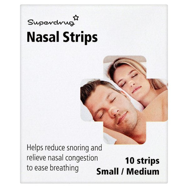 Superdrug Nasal Congestion and Snoring Relief Strips X 10 GOODS Superdrug