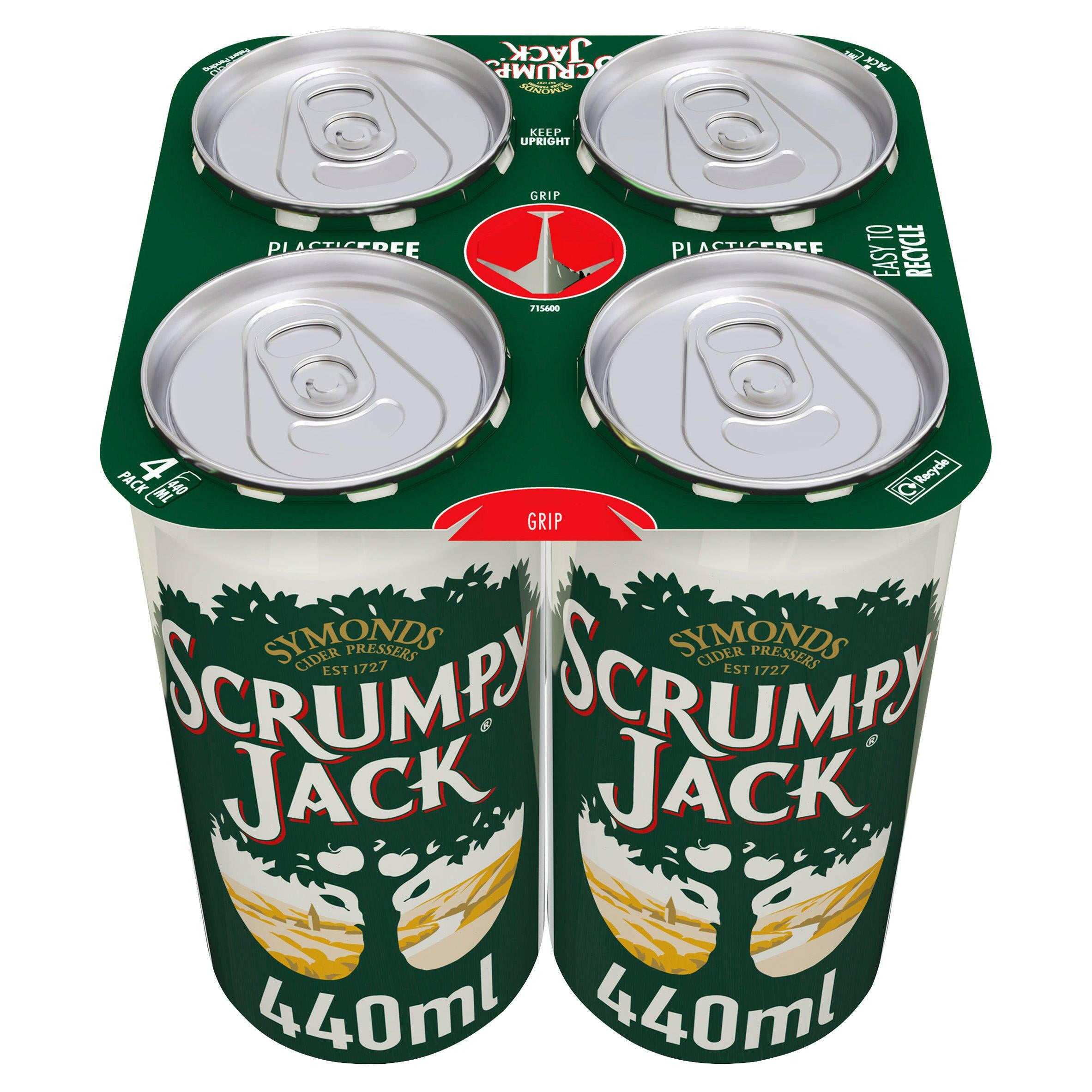 Symonds Scrumpy Jack Premium British Cider Cans 4 x 440ml Cider Sainsburys