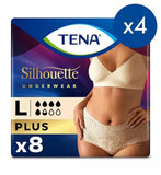 TENA Silhouette Plus Creme Lady Incontinence High Waist Pants - Large - 4 packs of 8 bundle - McGrocer