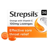 Strepsils Orange With Vitamin C Sore Throat Lozenges 36 per pack