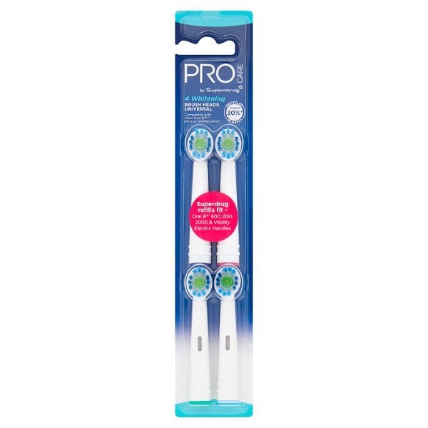 Superdrug ProCare Whitening Toothbrush Heads x4 GOODS Superdrug