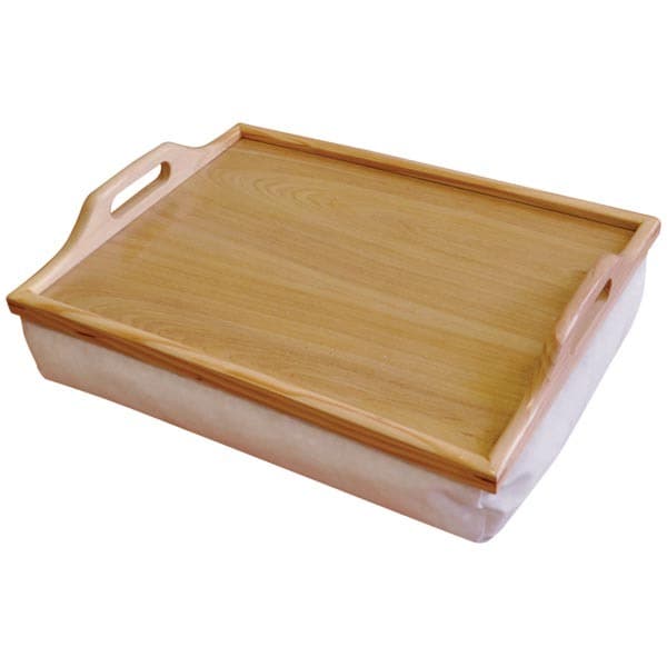 Wooden Lap Tray with Cushion Wooden GOODS Superdrug