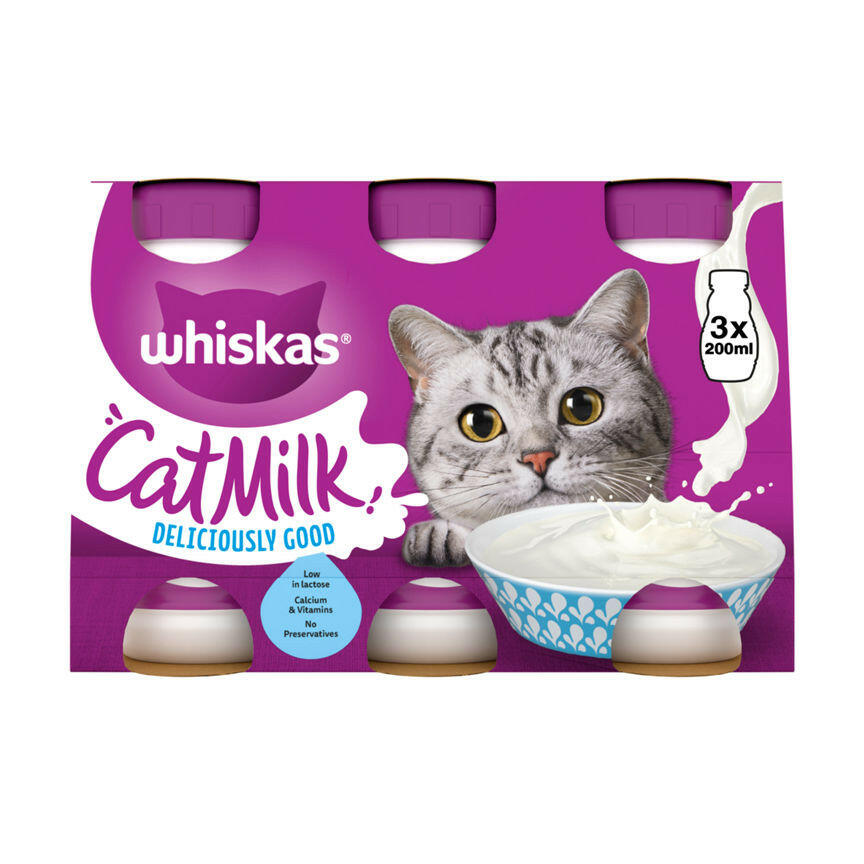 Whiskas Kitten Cat Milk Bottle 3 x Cat Food & Accessories ASDA